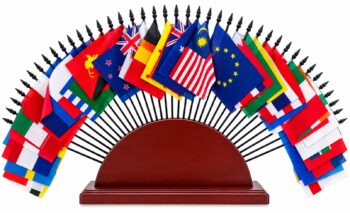 Timber flag base only to hold 50 desk flags size 150 x 100mm