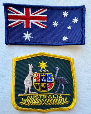 Australian embroidered badges